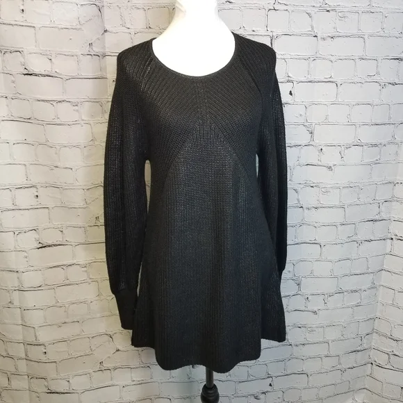anthropologie black sweater dress By Anthropologie Long-Sleeve A-Line Sweater Mini Dress